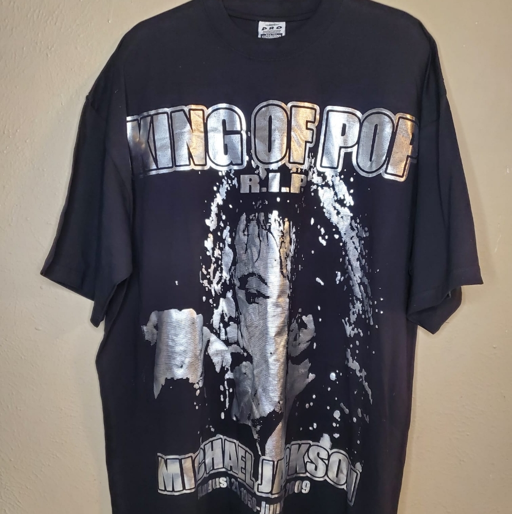 Pro power Michael Jackson t-shirt Black Silver R.i.p Music